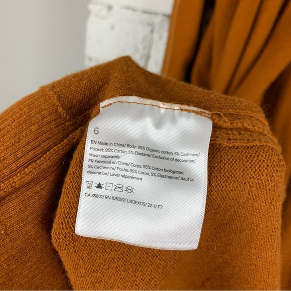 Lululemon Butternut Brown Wrap Knit Cotton Cashmere Open Long Cardigan Sweater 6 - Picture 10 of 14
